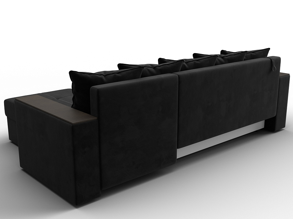 Диван угловой Дубай Лайт угол универсальный (seven 35 черный)