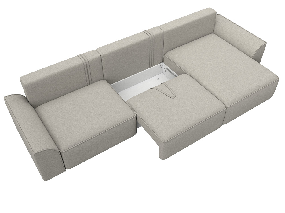 Диван угловой Лига-048 НПБ лонг (амур 02 бежевый) Диван угловой Лига-048 НПБ лонг (амур 02 бежевый)