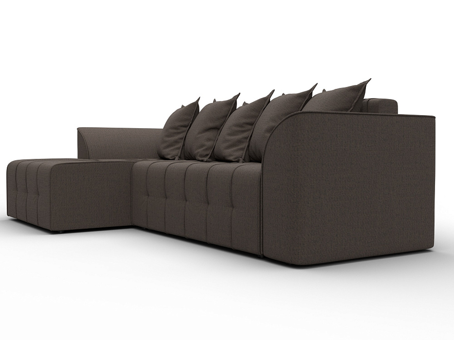 Диван угловой Лига-113 угол левый (амур 05 коричневый)