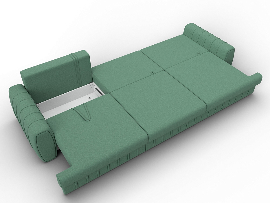 Диван прямой Лига-057 НПБ Лонг (амур 11 зеленый)