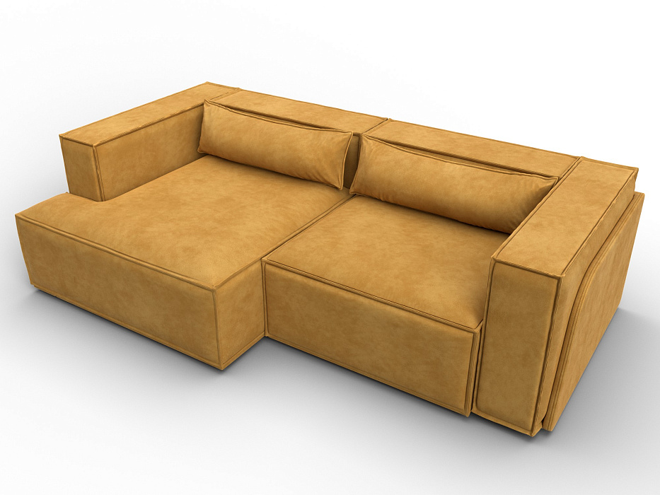 Диван угловой Лига-061 угол левый (brut 10 желтый)