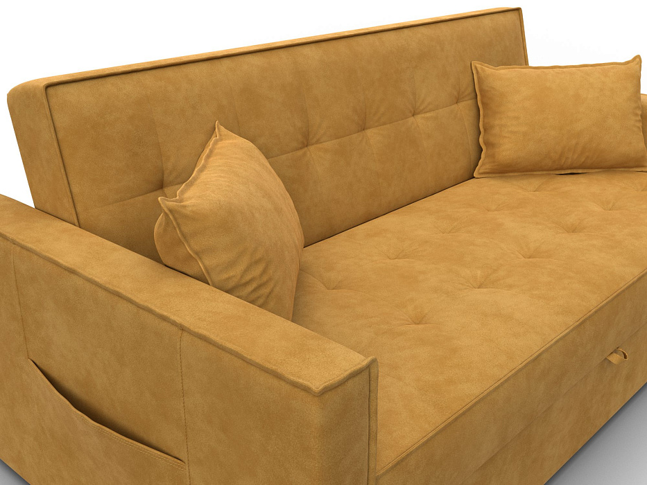 Диван прямой Лига-104 (160) (brut 10 желтый)