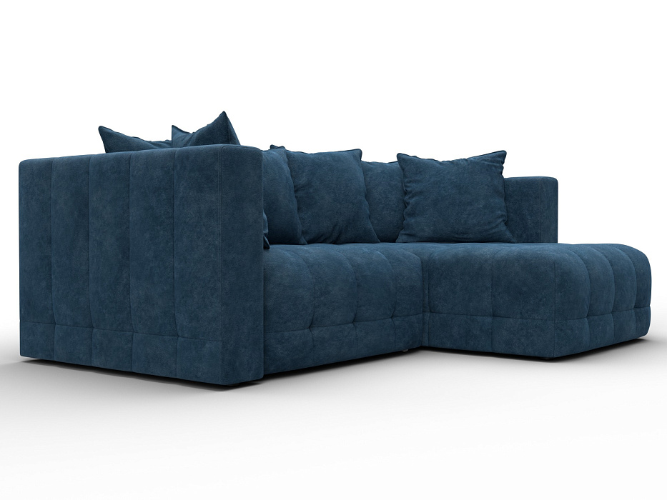 Диван угловой Лига-052 НПБ угол универсальный (brut 11 синий)