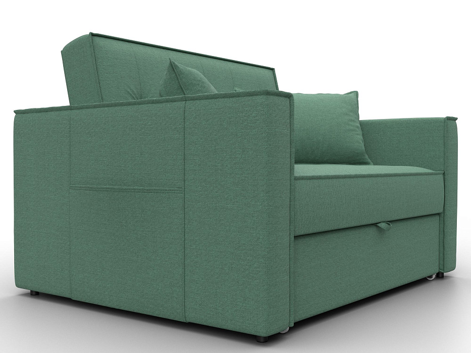 Диван прямой Лига-104 (140) (амур 11 зеленый)