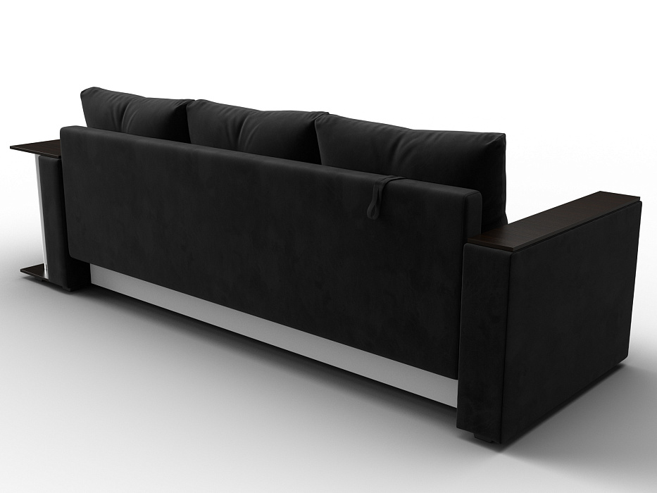 Диван прямой Атланта со столом справа (seven 35 черный)