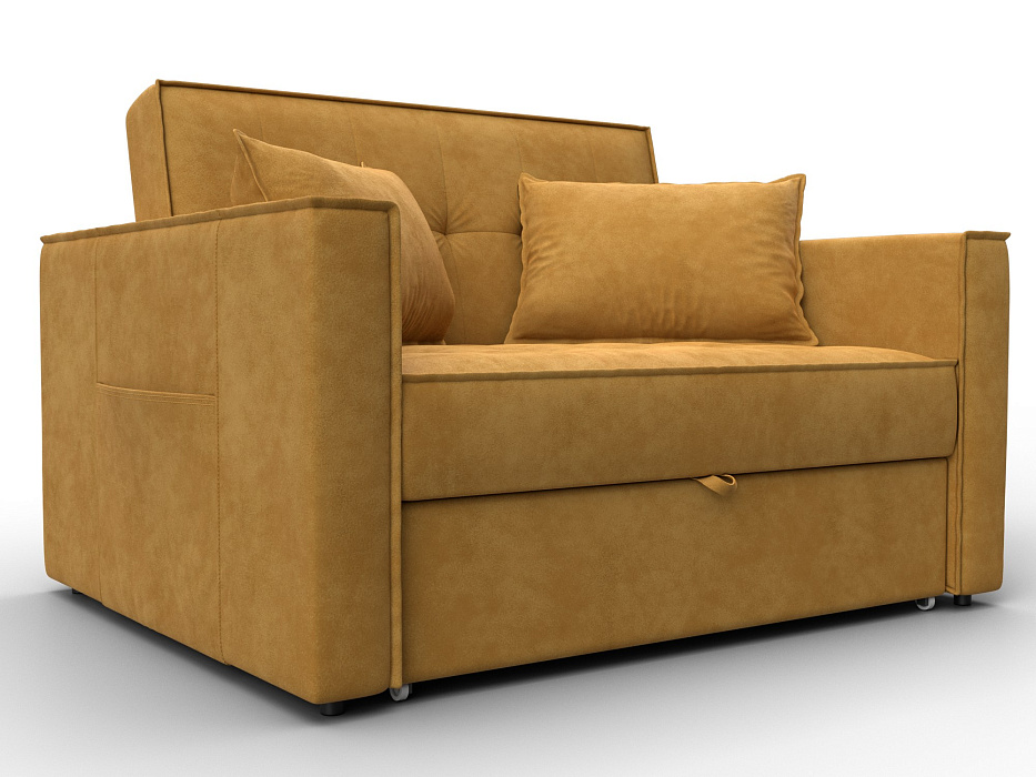 Диван прямой Лига-104 (140) (brut 10 желтый)