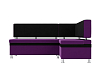 Кухонный уголок Стайл правый угол (фиолетовый\черный цвет)