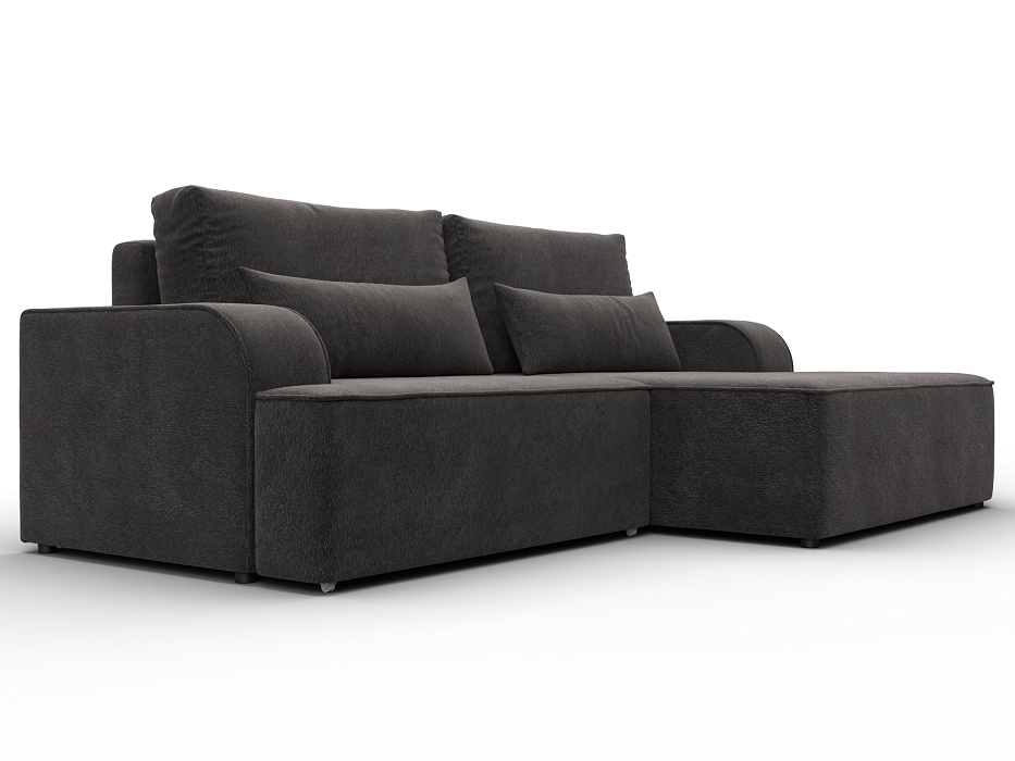 Диван угловой Лига-120 угол правый (laim 10 темно-коричневый)