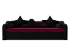 Детский диван-кровать Рико (бордовый\черный)