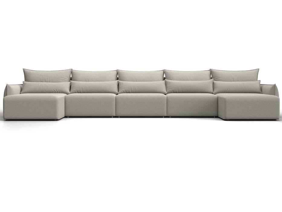 Диван П-образный Лига-051 НПБ МегаЛонг (амур 02 бежевый)