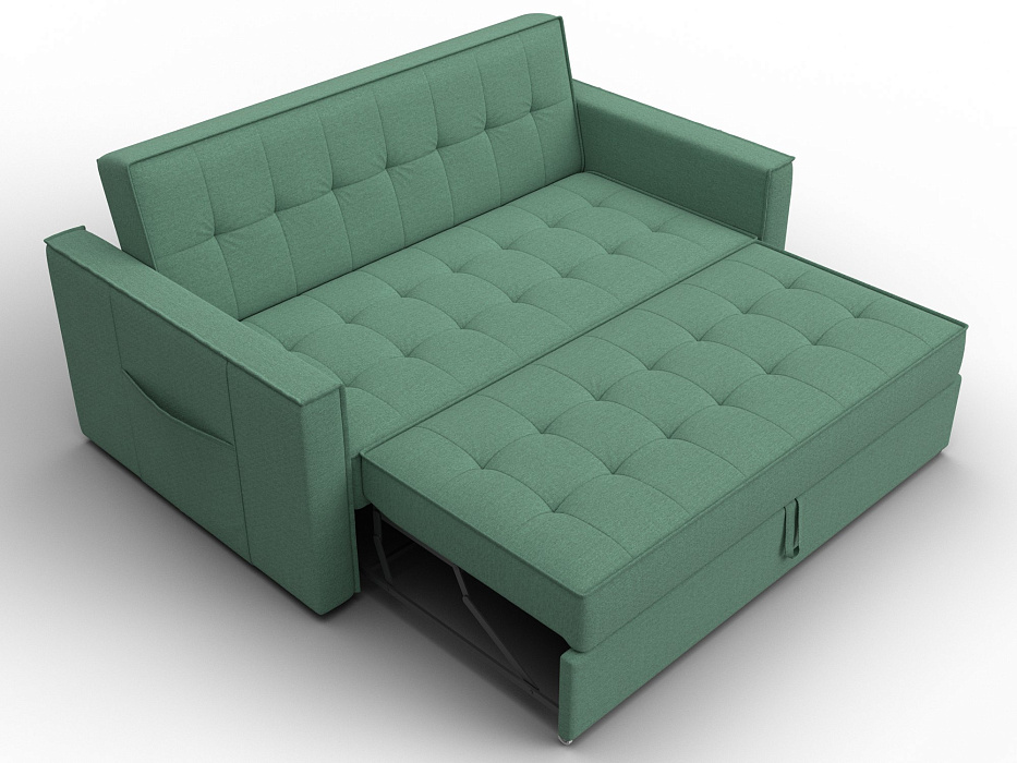 Диван прямой Лига-104 (140) (амур 11 зеленый)