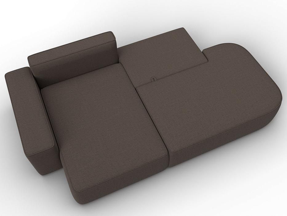 Диван угловой Лига-065 БП угол левый (амур 05 коричневый)