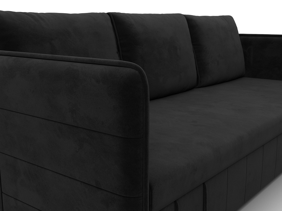 Диван прямой Слим (черный)