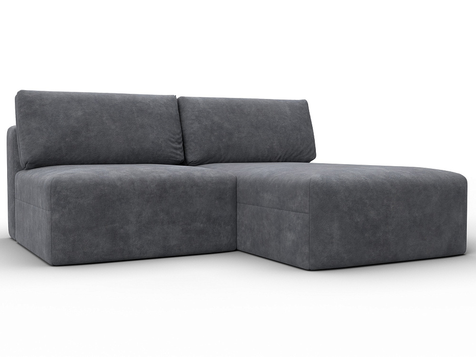 Диван угловой модульный Лига-060 НПБ угол универсальный (brut 16 темно-серый)