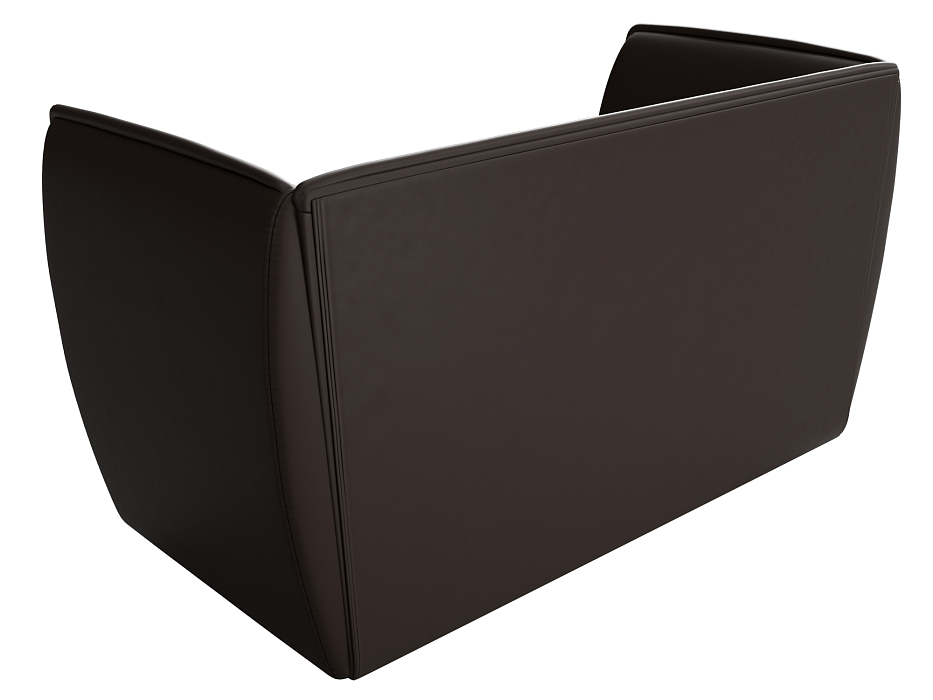 Диван кухонный прямой Бергамо 2-х местный (коричневый)