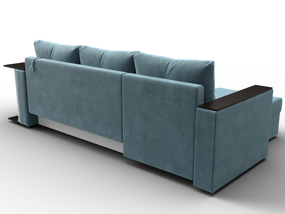 Диван угловой Атланта со столом левый угол (seven 113 бирюзовый)