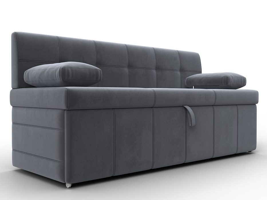 Диван кухонный прямой Лео (серый)