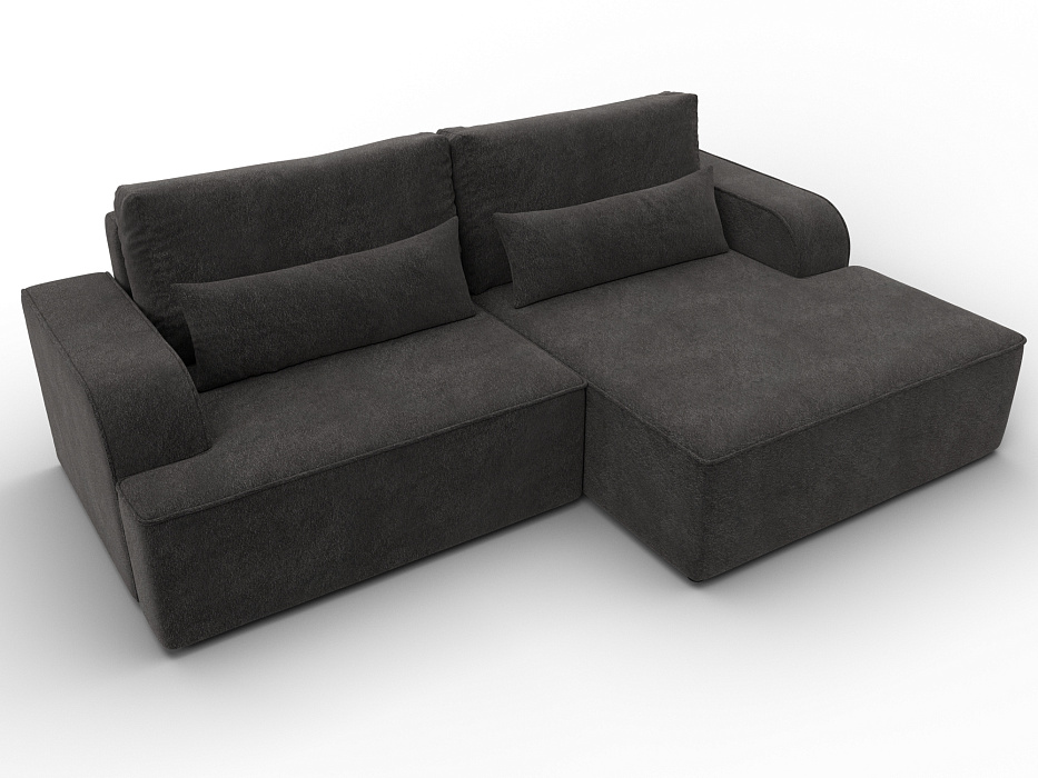 Диван угловой Лига-120 угол правый (laim 10 темно-коричневый)