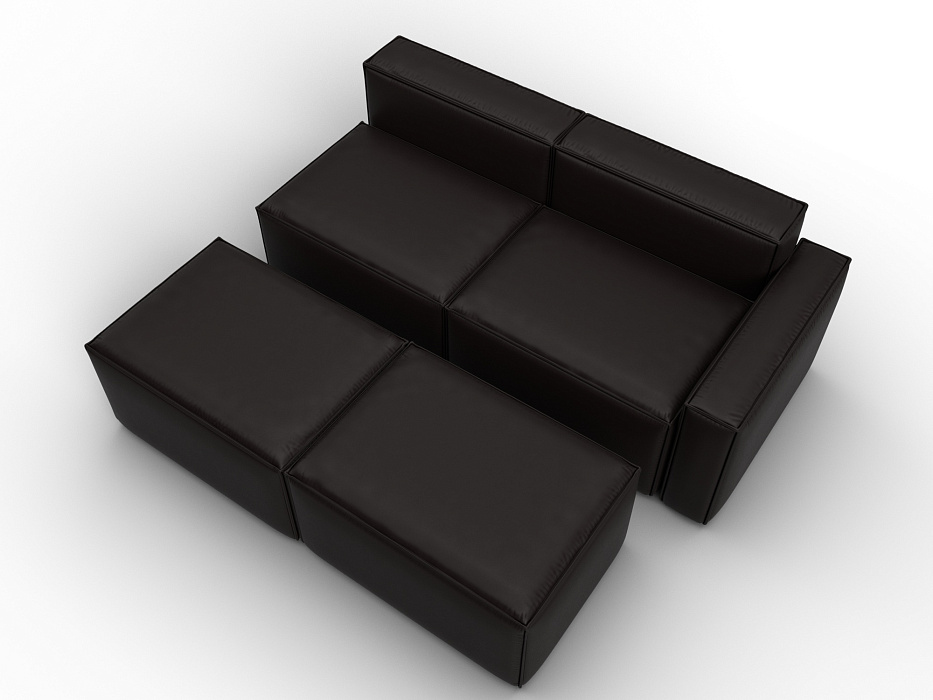 Диван угловой модульный Лига-063 угол правый (grifon 12 коричневый)