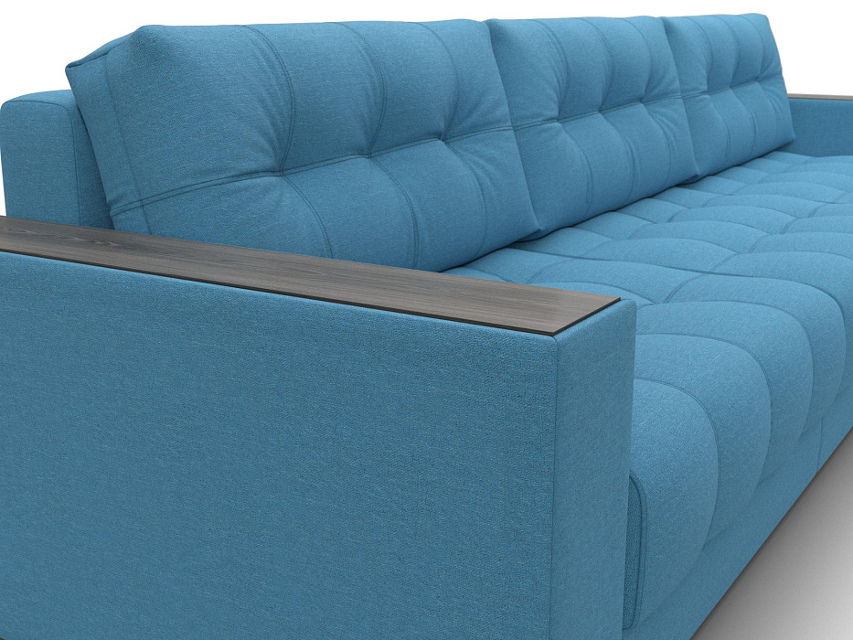 Диван угловой с декором Лига-049 НПБ Лонг (амур 10 голубой)