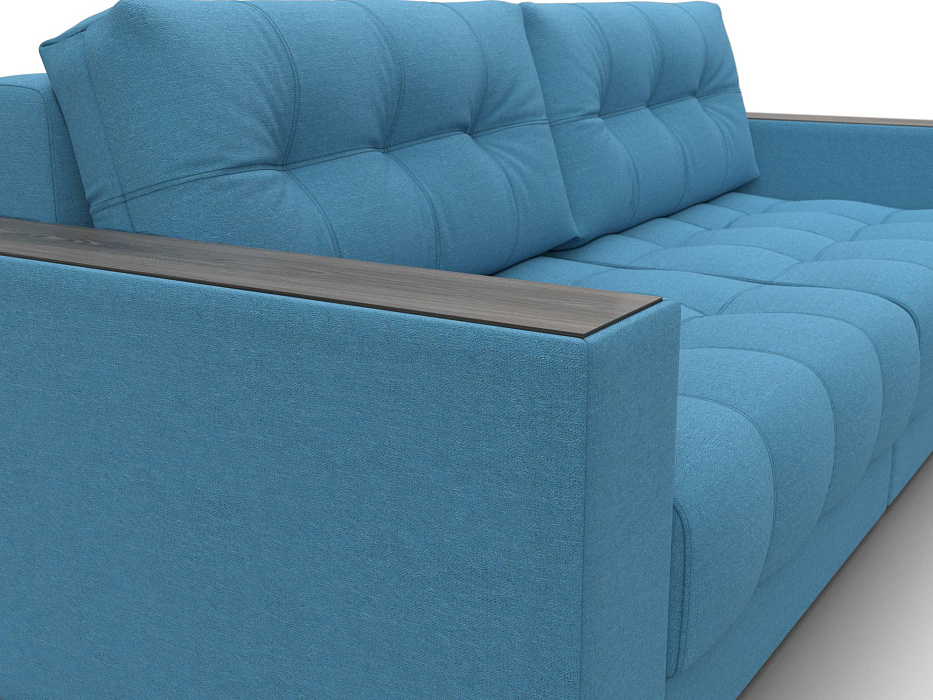 Диван прямой с декором Лига-049 НПБ (амур 10 голубой)