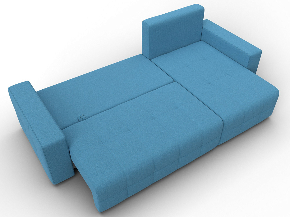 Диван угловой Лига-122 угол универсальный (амур 10 голубой)