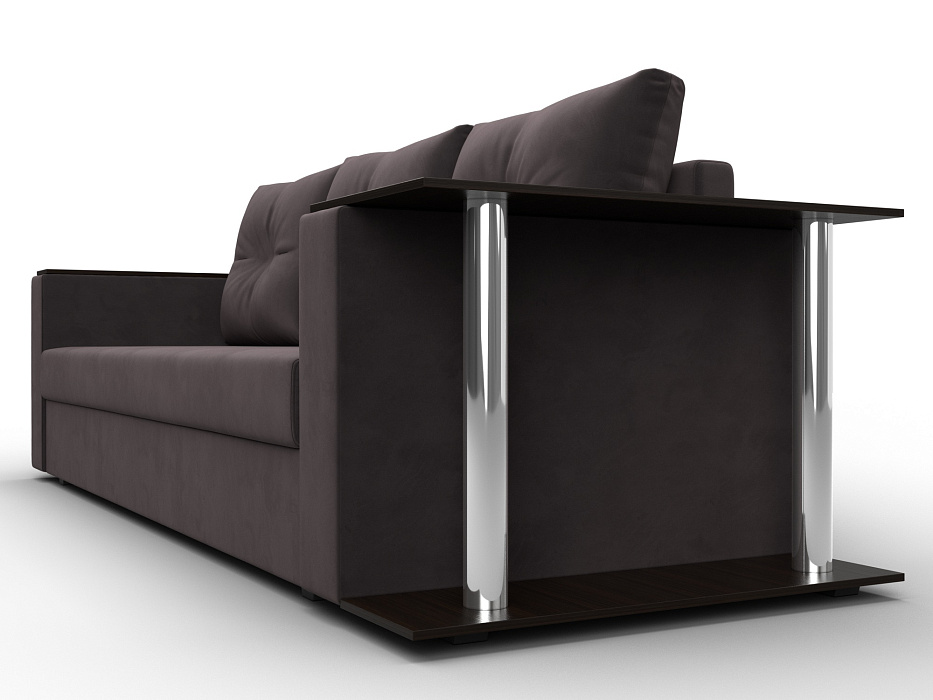 Диван прямой Атланта со столом справа (seven 727 коричневый)