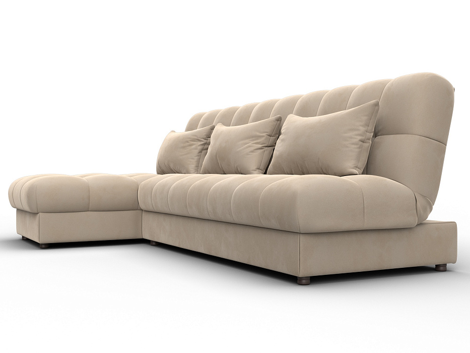 Диван угловой Лига-116 НПБ угол левый (seven 729 бежевый)