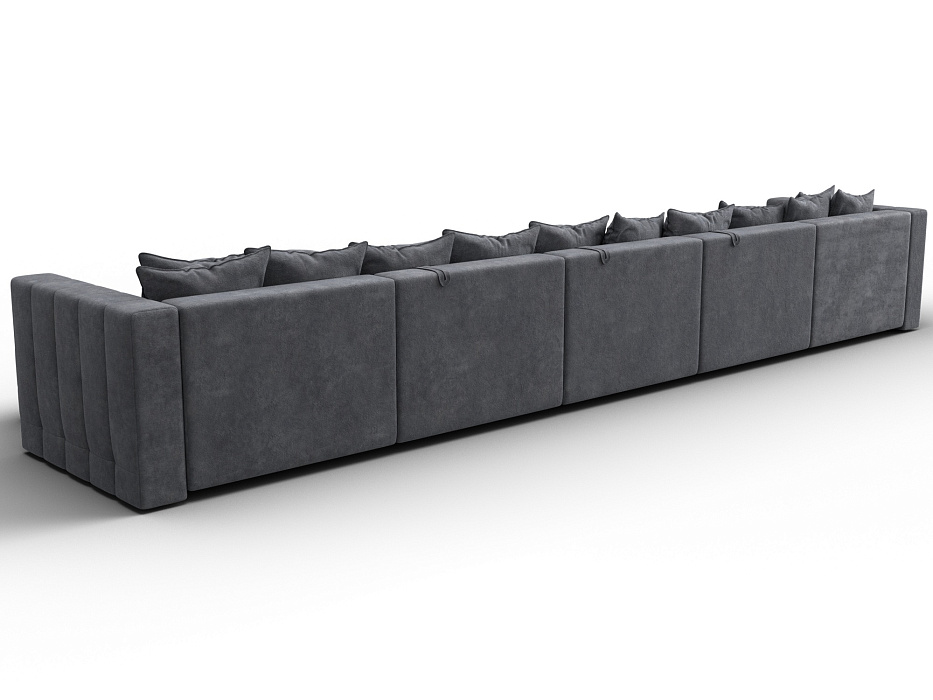 Диван П-образный Лига-052 НПБ МегаЛонг (brut 16 темно-серый)