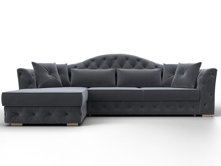 Диван угловой Артис левый угол (seven 17 серый)