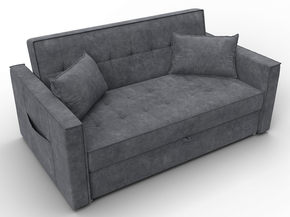 Диван прямой Лига-104 (140) (brut 16 темно-серый)