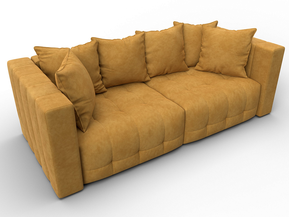 Диван прямой Лига-052 НПБ (brut 10 желтый)