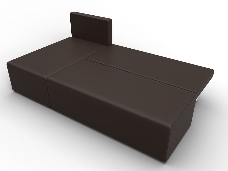 Диван угловой Поло левый угол (коричневый)