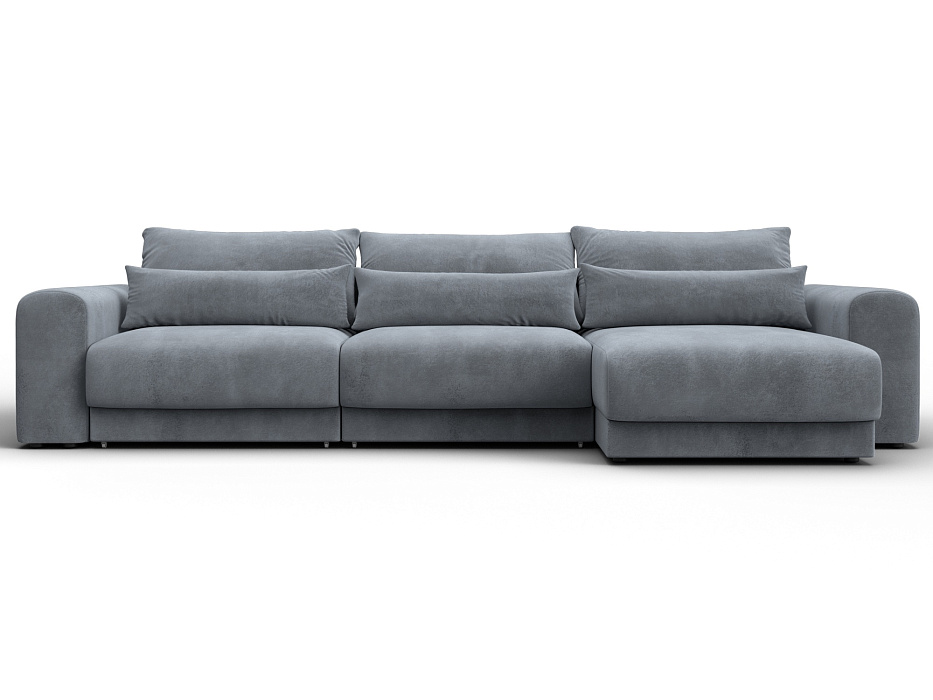 Диван угловой Лига-056 НПБ Лонг угол универсальный (tower 10 серый)