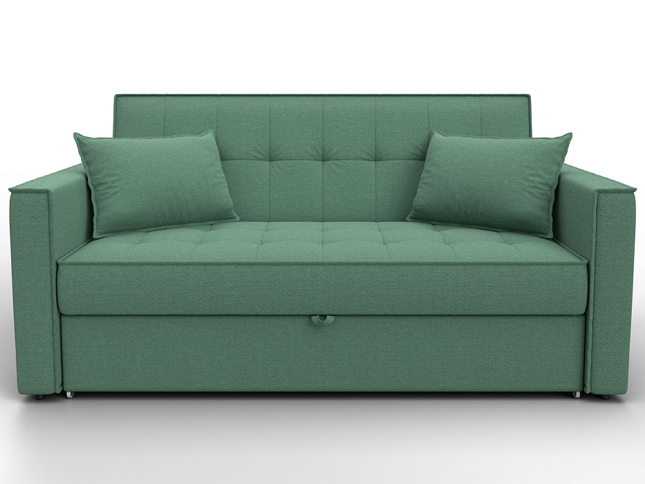 Диван прямой Лига-104 (140) (амур 11 зеленый)