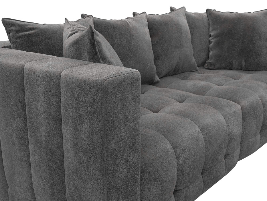 Диван прямой Лига-052 НПБ (tower 10 серый)