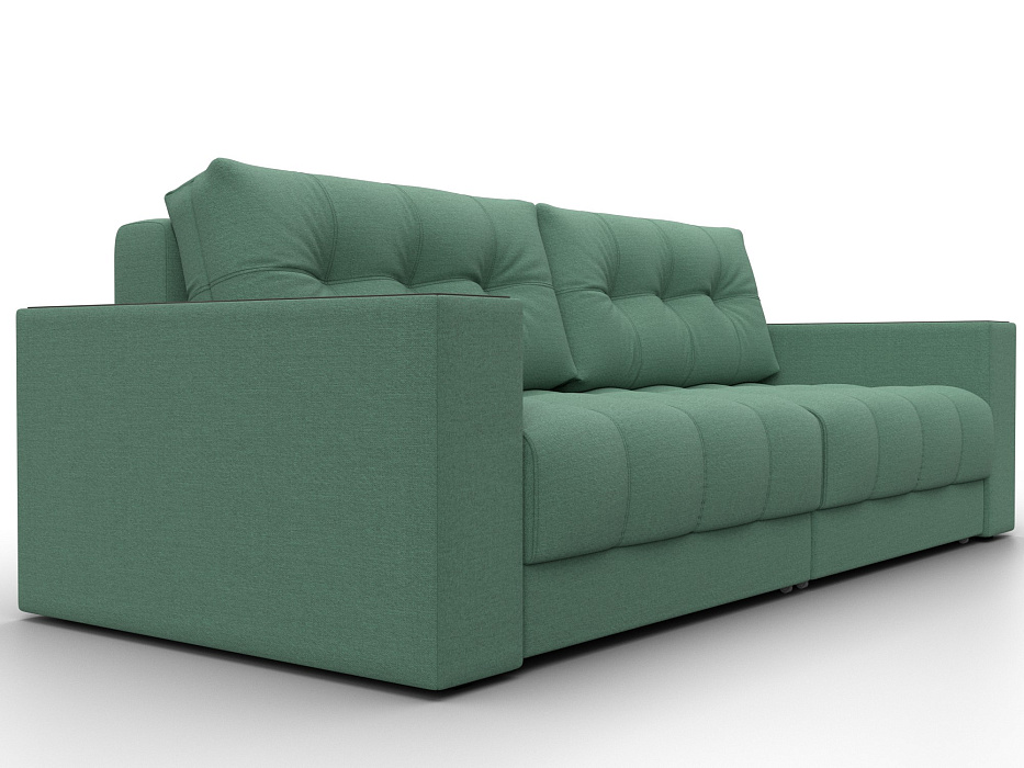 Диван прямой с декором Лига-049 НПБ (амур 11 зеленый)