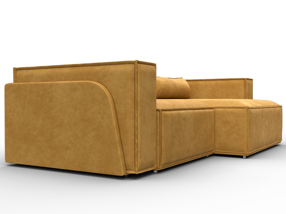 Диван угловой Лига-061 угол правый (brut 10 желтый)