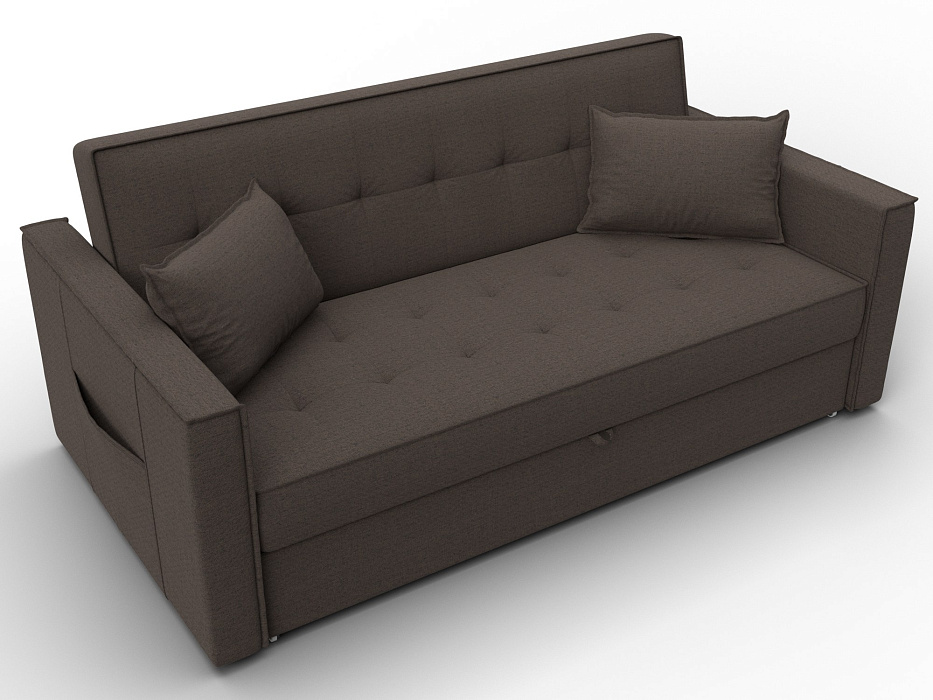 Диван прямой Лига-104 (160) (амур 05 коричневый)