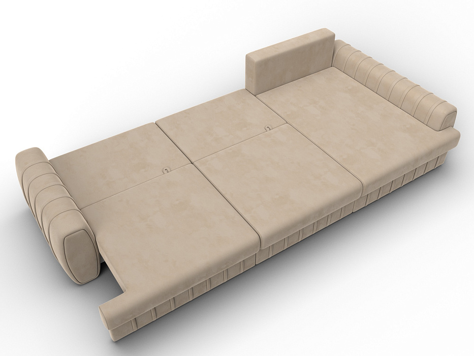 Диван угловой Лига-057 НПБ Лонг угол правый (seven 729 бежевый)