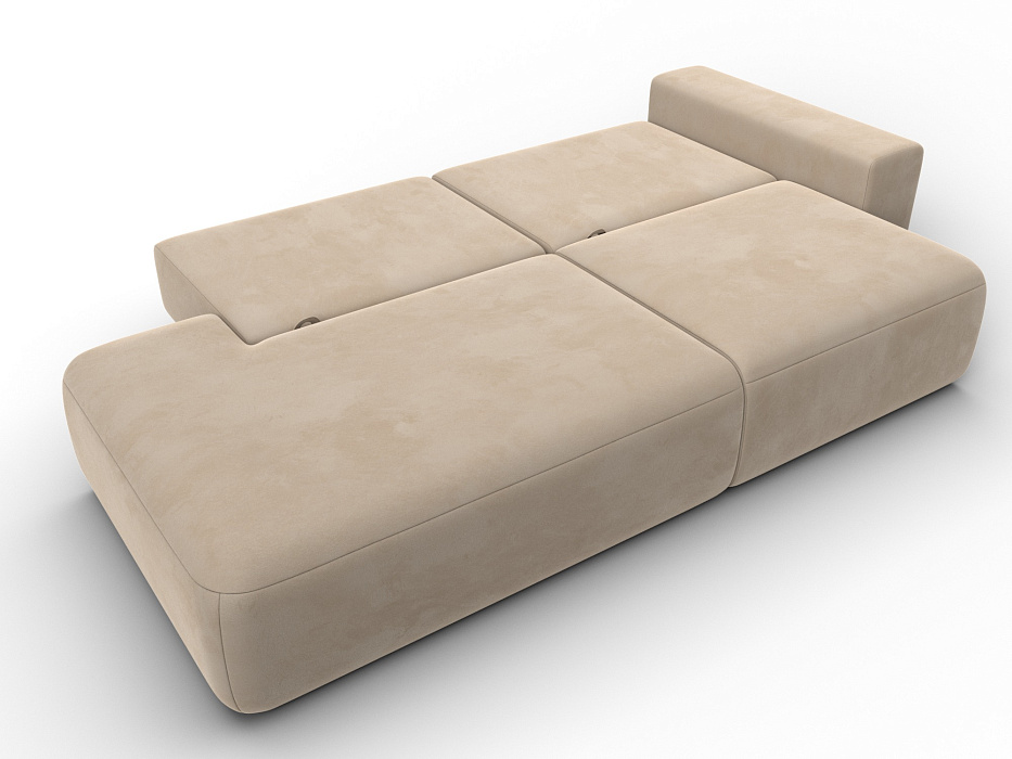 Диван прямой Лига-036 НПБ Модерн подлокотник справа (бежевый)