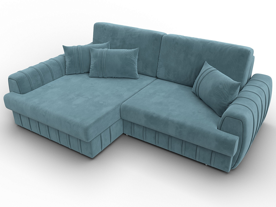 Диван угловой Лига-057 НПБ угол левый (seven 113 бирюзовый)