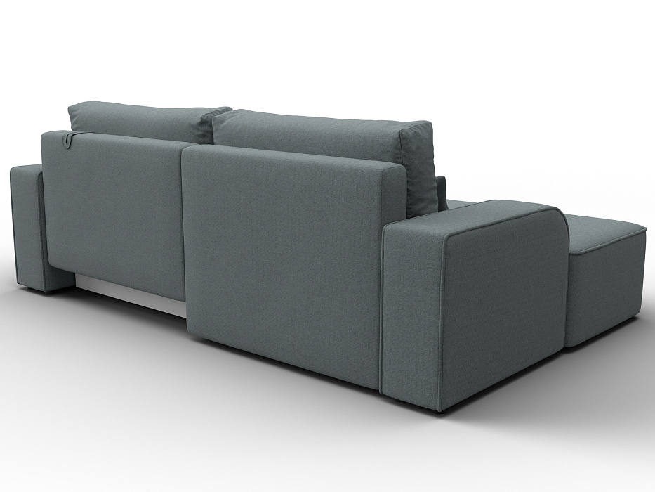 Диван угловой Лига-120 угол левый (амур 07 серый)