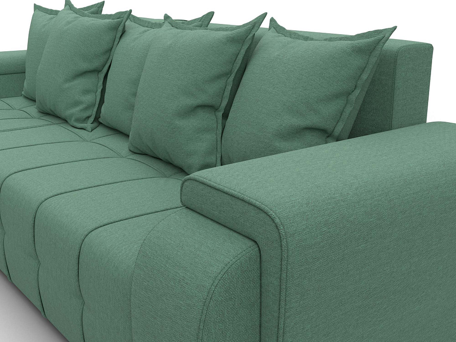 Диван угловой Лига-121 левый угол (амур 11 зеленый)