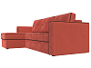 Угловой диван Принстон левый угол (коралловый\коричневый цвет)