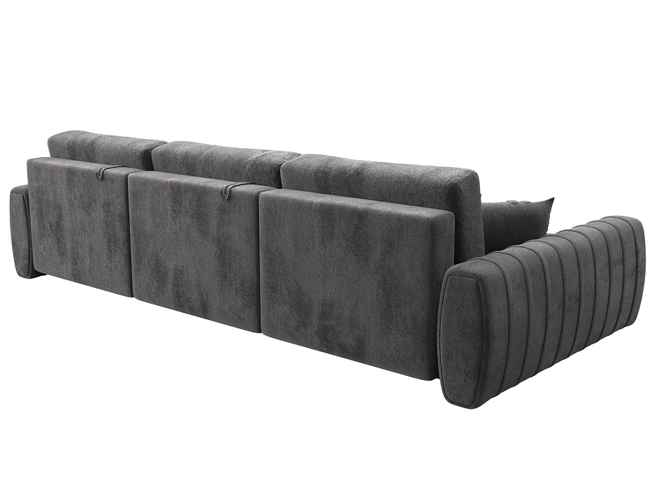 Диван угловой Лига-057 НПБ Лонг угол левый (tower 10 серый)