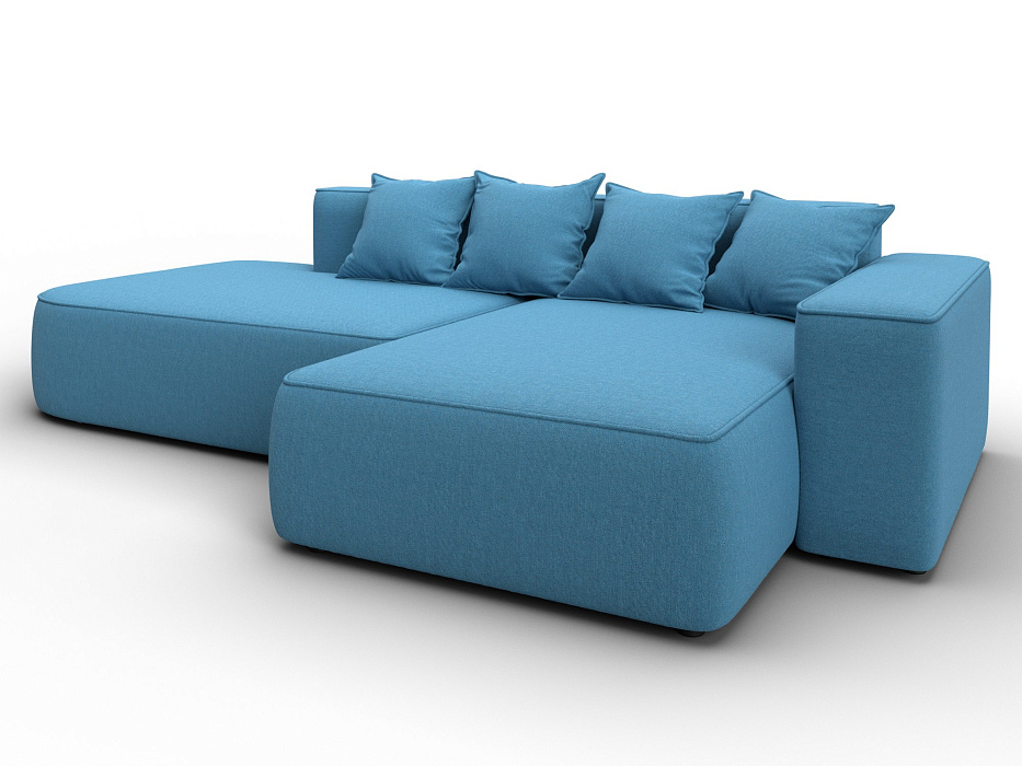 Диван угловой Лига-065 угол правый (амур 10 голубой)