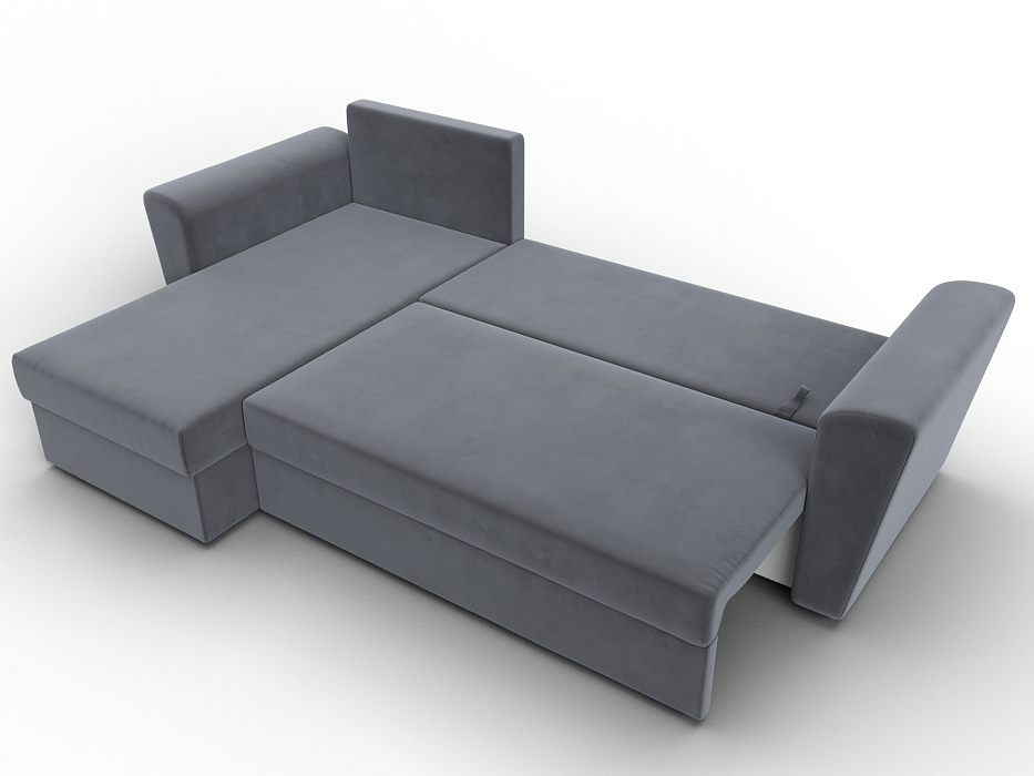 Диван угловой Амстердам Лайт левый угол (seven 17 серый)