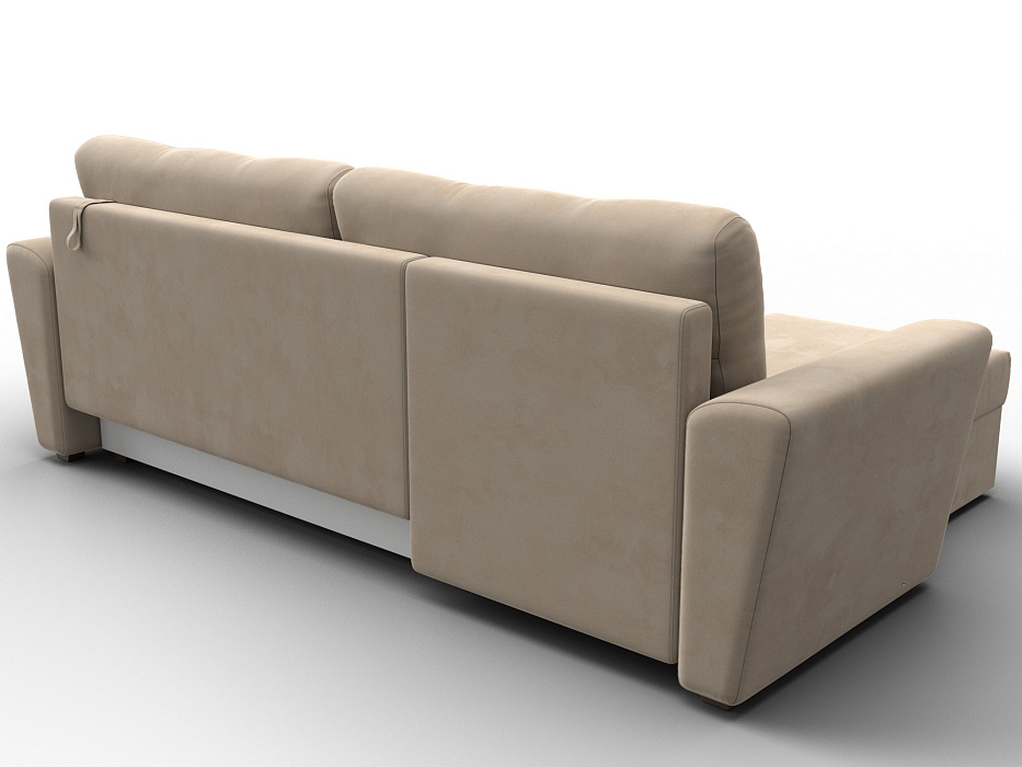 Диван угловой Амстердам Лайт левый угол (seven 729 бежевый)