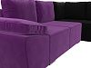Угловой диван Хьюго правый угол (фиолетовый\черный цвет)